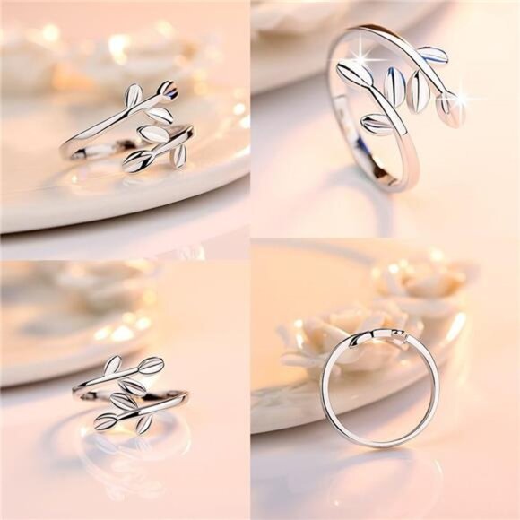 3pcs S925 Sterling Silver Open Rings Set Finger Ring Joint Ring Toe Ring Beach - Picture 3 of 8